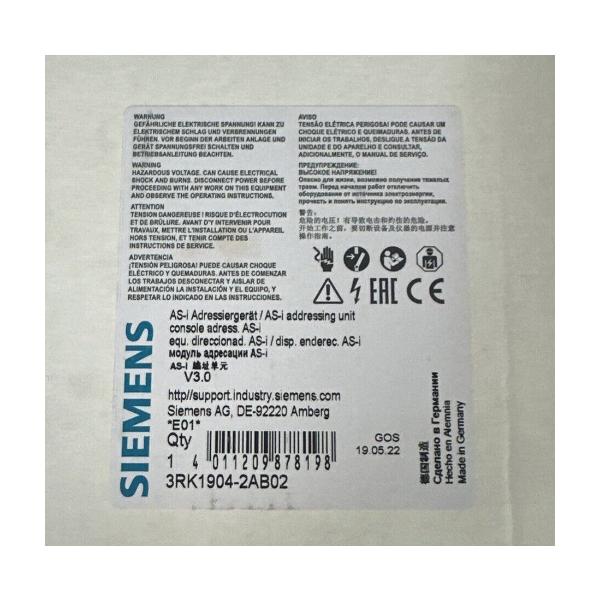 3RK1904-2AB02 Siemens 3RK1 904-2AB02 シーメンス