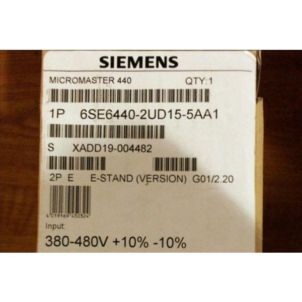 6SE6440-2UD15-5AA1 Siemens 6SE6 440-2UD15-5AA1 シーメンス