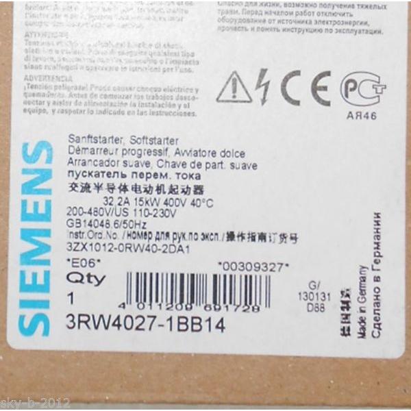 3RW4027-1BB14 Siemens SoftStarter 3RW4 027-1BB14 3RW40271BB14