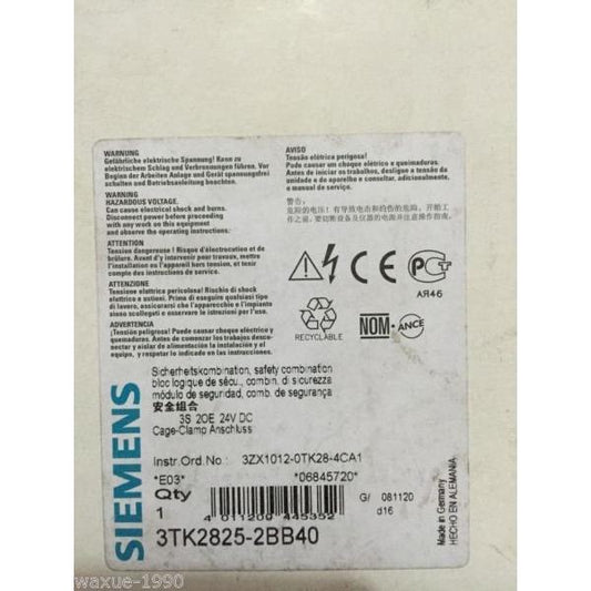 3TK2825-2BB40 Siemens SIRIUS Safety Relay DC 24V 3TK2 825-2BB40