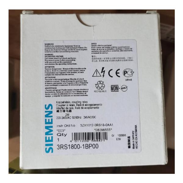3RS1800-1BP00 SIEMENS Coupling Relay 3RS1 800-1BP00 シーメンス